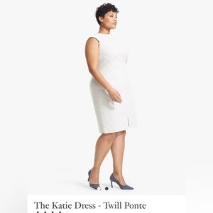 M.M.LaFleur Katie Dress Twill Ponte Light Heather